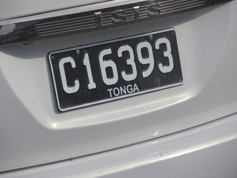 Tongan numberplate Photo