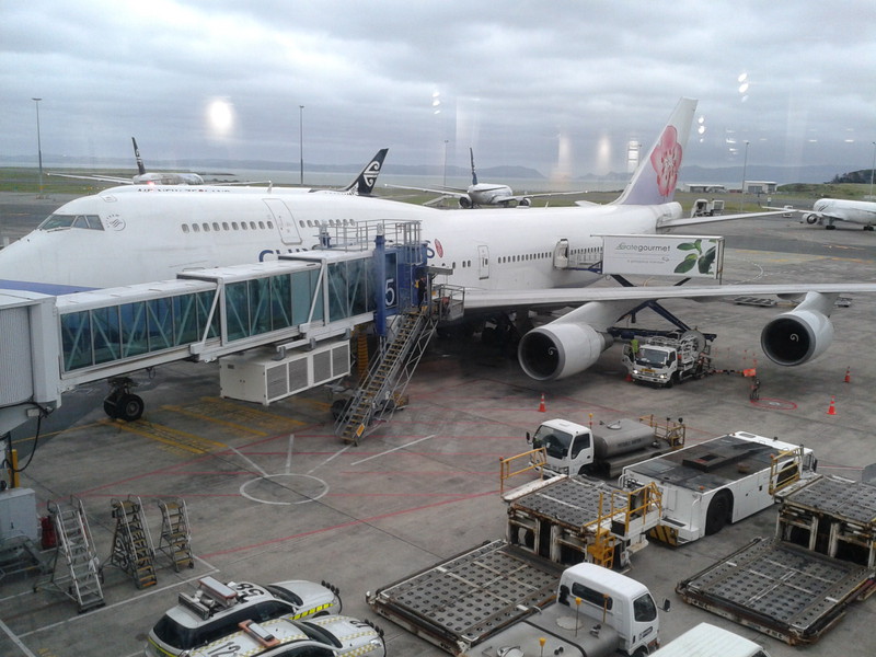Ready to board China Airlines, Boeing 747