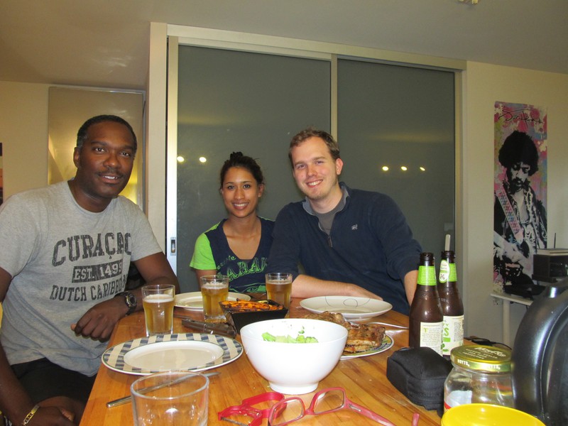 With Jeff and his girlfriend in Melbourne. I hosted Jeff 3 years ago in Curaçao (couchsurfing)