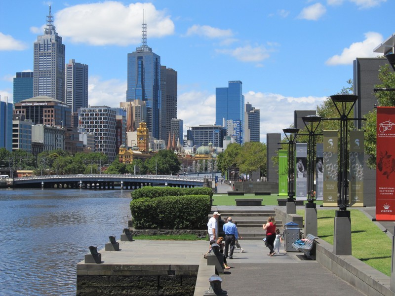 View of Melbourne and Yarra River.
