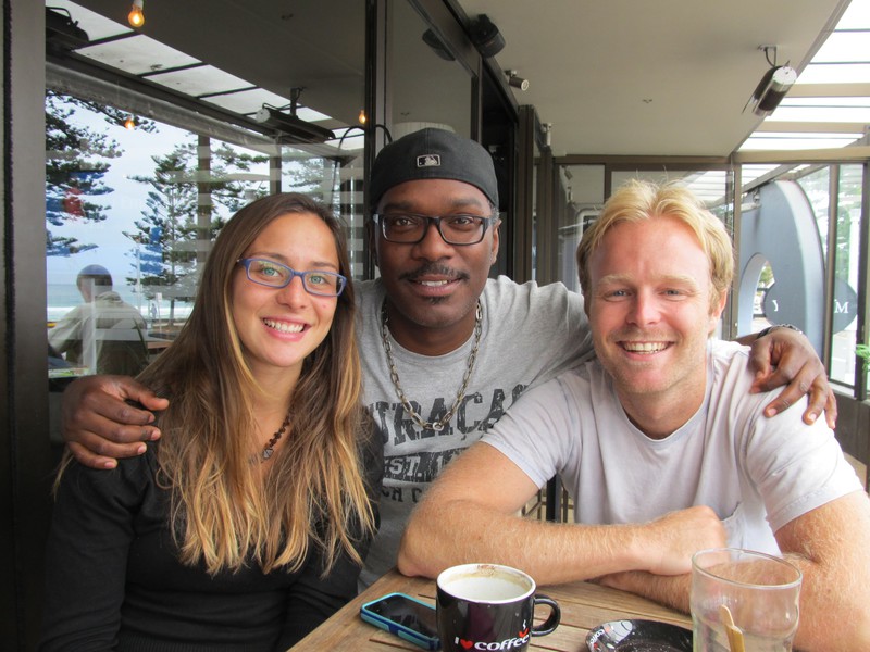 With Eliane and Nick in Manly (Sydney). I hosted them about 2.5 years ago in Curaçao (couchsurfing)