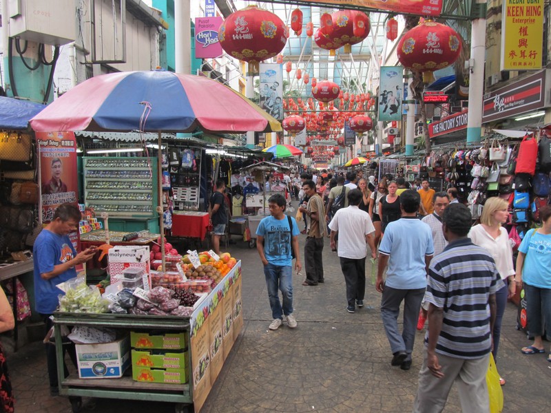 Petaling Street Market in the Chinatown of Kuala Lumpur,