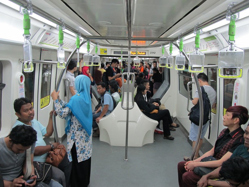 In the monorail train of Kuala Lumpur