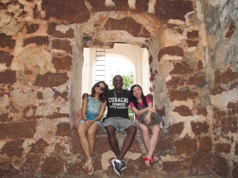 At the ruins of St. Paul's Church in Malacca with my former colleagues Rui (China) and Yenyen (Malaysia)
