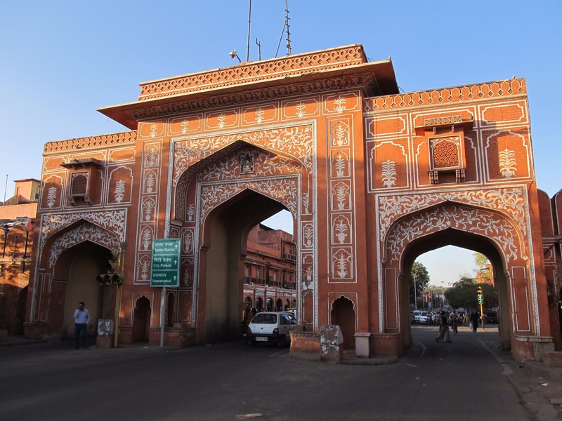 Gate to the old city in Jaipur