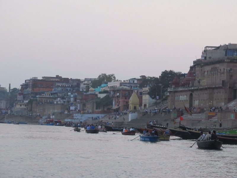 View of Varanasi at dusk