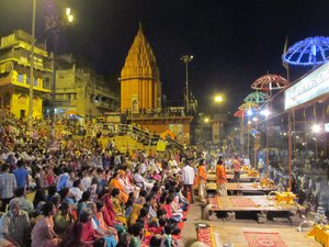 Aarti ceremony at Dasaswamedh Ghat, Varanasi