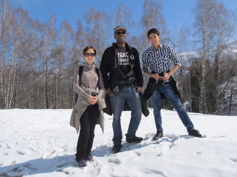 With Inara and Nauryzbek at Kok Zhaylau