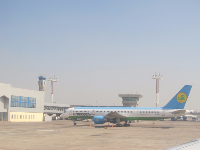 Arrival at Tashkent airport