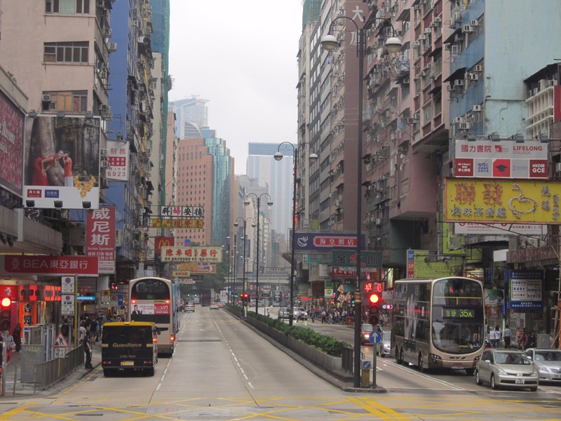 View of Nathan Road in Kowloon