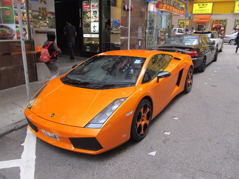 My rental car in Hong Kong, Lamborghini (I wish!)