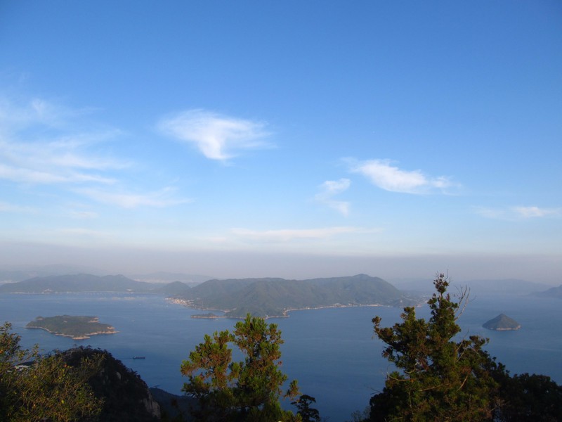 View of Seto Inland Sea, seen from the top of Mt. Misen on Miyajima Island 