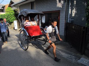 Pulled rickshaw in Arashiyama, near Kyoto