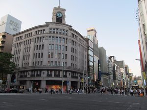 Intersection in the Ginza area, Tokyo