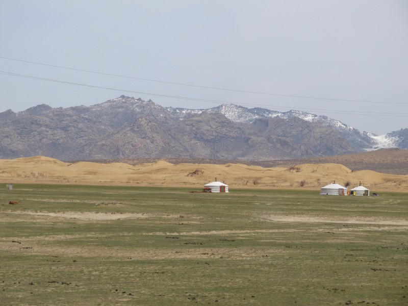 Gers in the Mongolian countryside