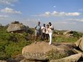 At Chiremba Balancing Rocks, Harare with Clarence, his girlfriend and Brian