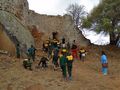 Schoolchildren visiting Great Zimbabwe Ruins