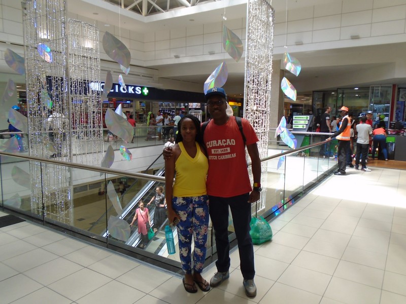 With Nydia at a mall in Johannesburg