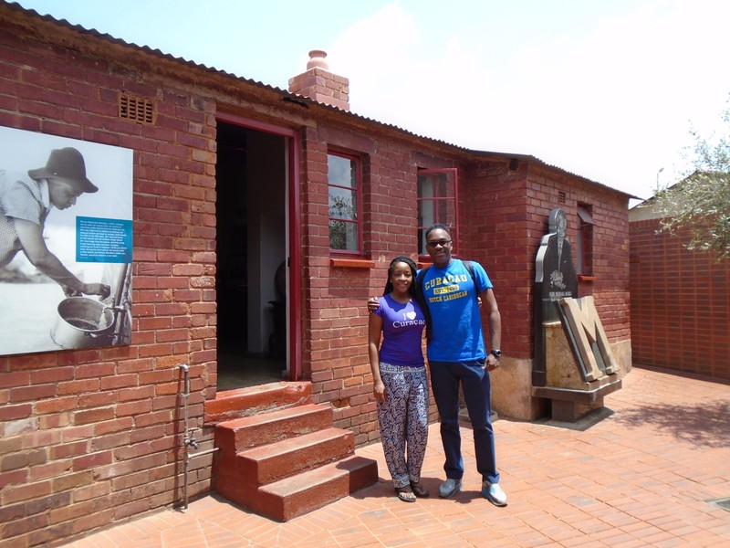 With Nydia at Nelson Mandela's house in Soweto