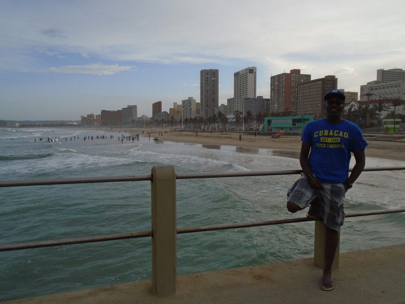 On a pier in Durban