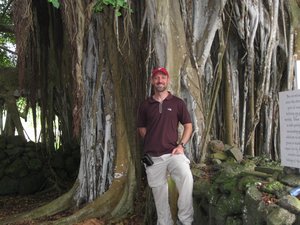 Kevin under the banyan tree