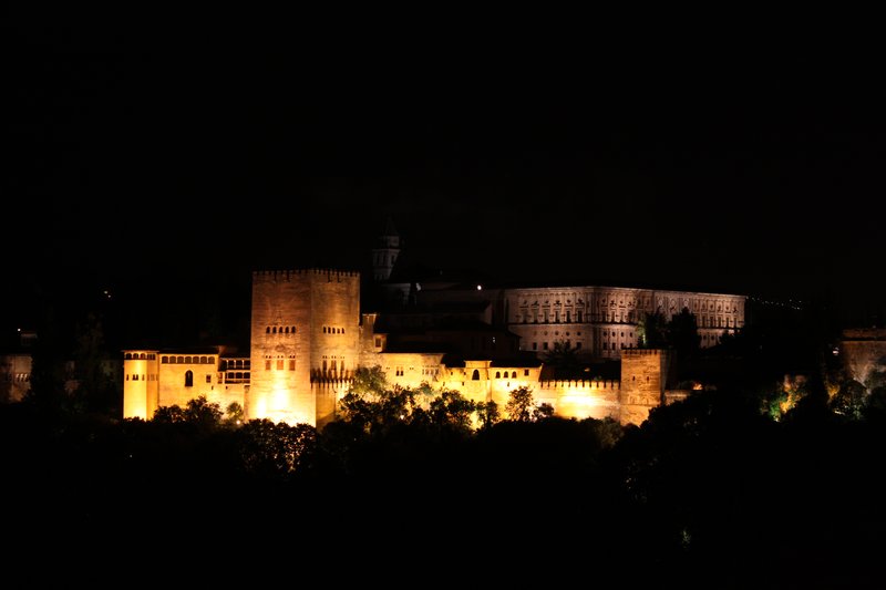 View of the Alhambra from our restaurant patio