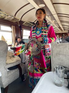 Entertainment on train to Cusco from Puno