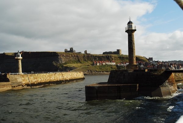 Whitby, Looking Towards Church and Abbey Ruins