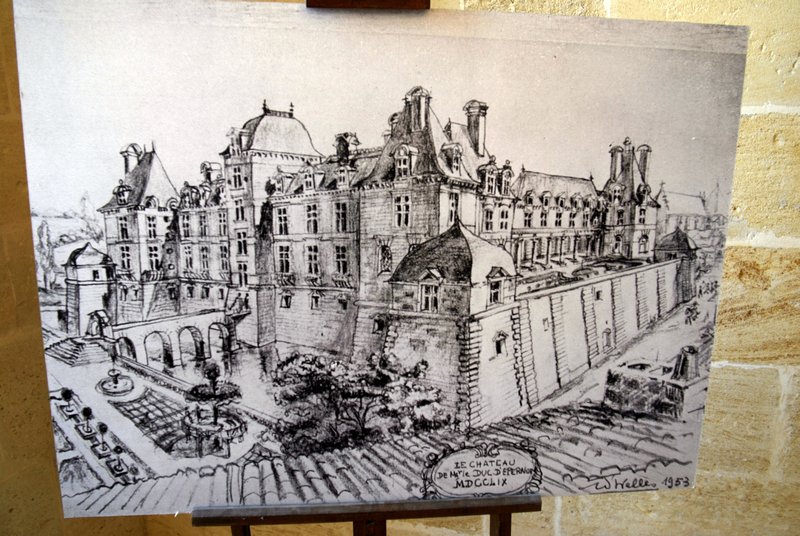 Epernons Chateau on Paper