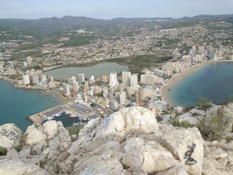 Looking down from Calpe rock