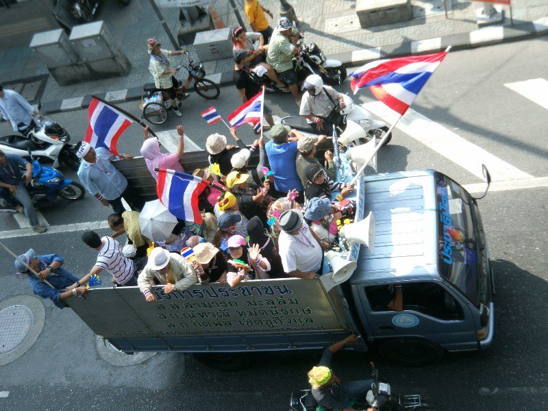 Jubilant Protesters in Bangkok