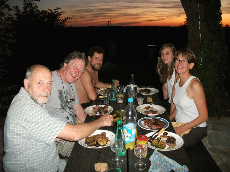 dinner with Francoises, Raymond, Sebastion and Girlfriend