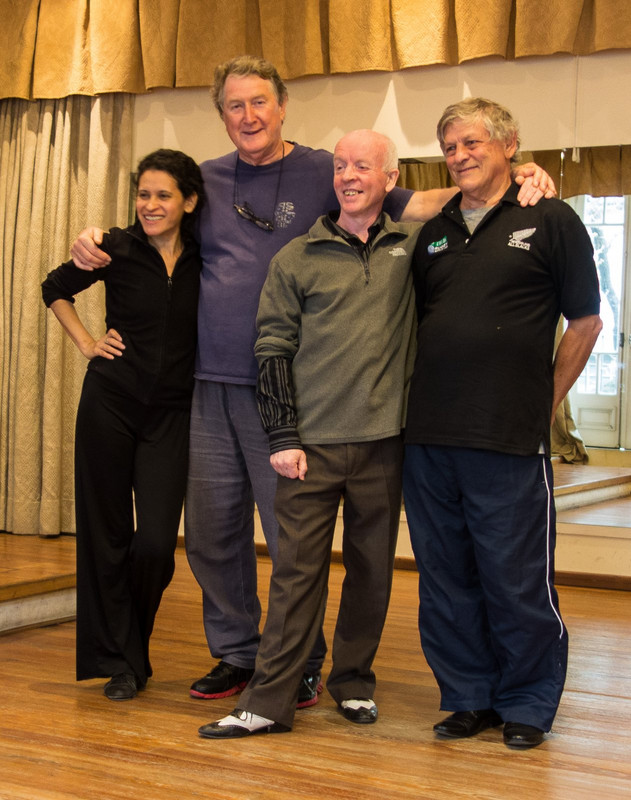 Malcolm and I with our incredibly patient Tango teachers, Lucia and Gerry