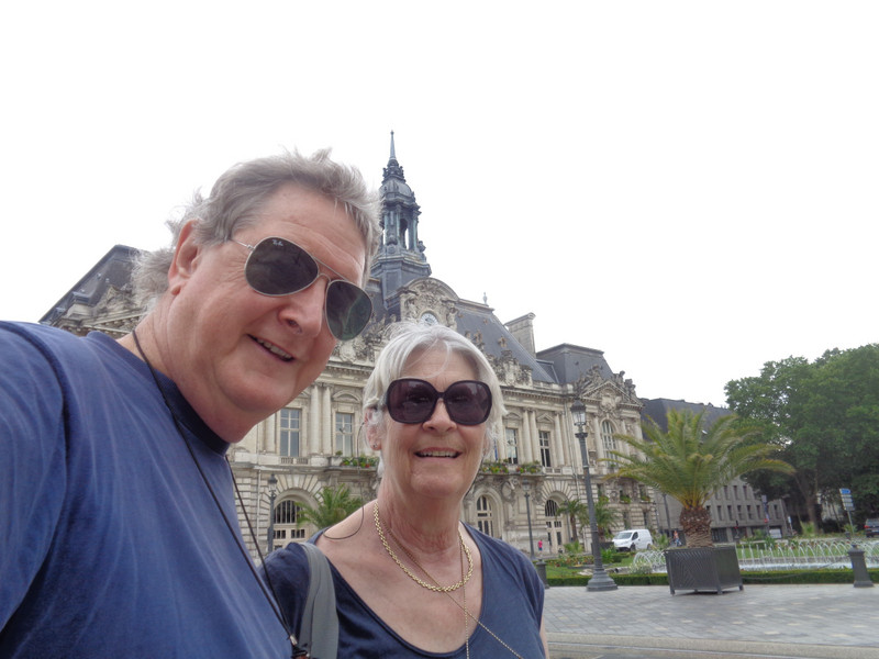 In front of the Hotel de Ville in Tours