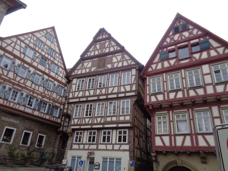I believe the middle one is the oldest building in  Schwabisch Hall