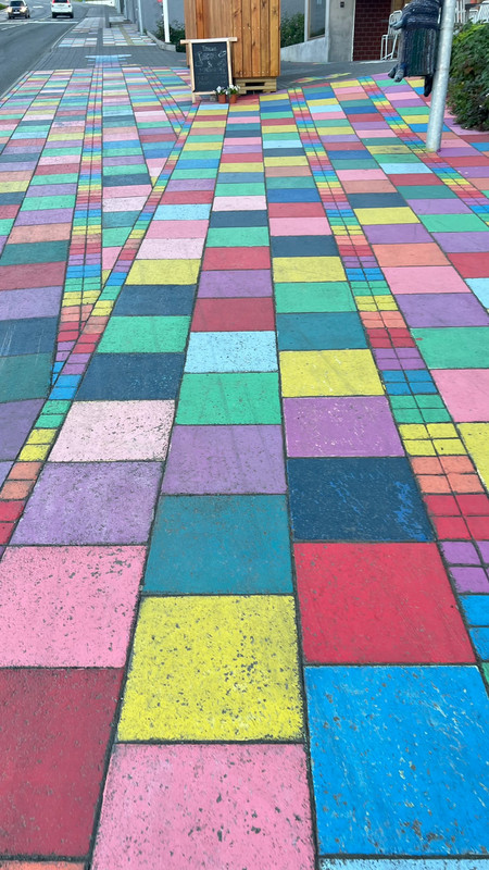 Rainbow sidewalk