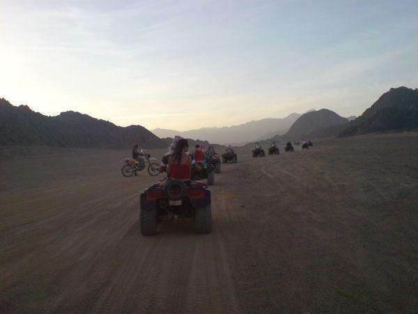 Quadding through Desert