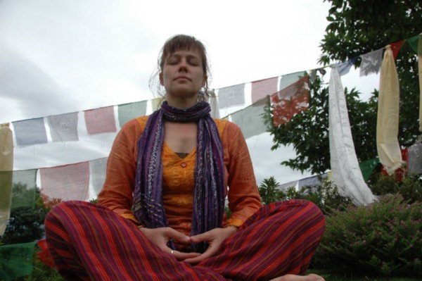 Meditating at Kopan