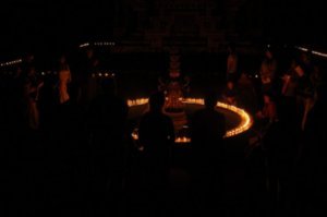The group reciting the Light offering