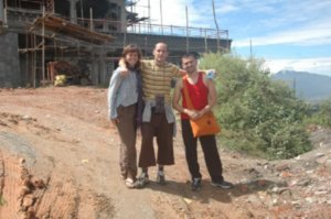 Brian, Ricardo and me at the building site