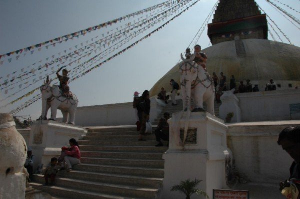 Steps up to Stupa Platform