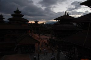 Sunset over Patan's Durbar Square