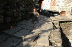 Child running up 