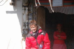 Coming out of Muktinath Gompa