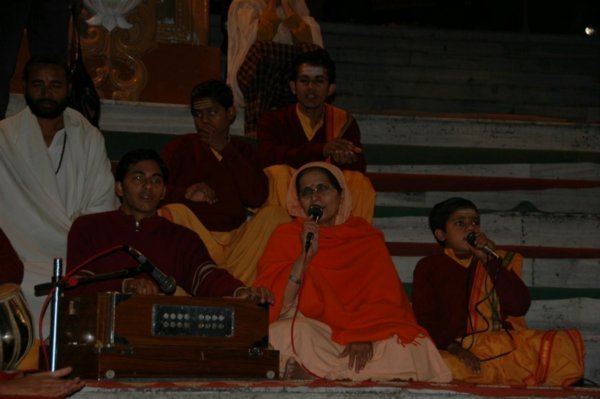 Singing at the Aarti