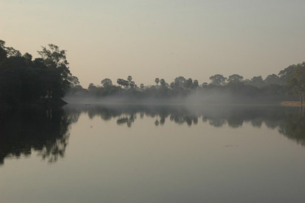 Mist over the moat around AngkorWater