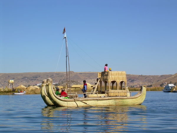 A large reed boat