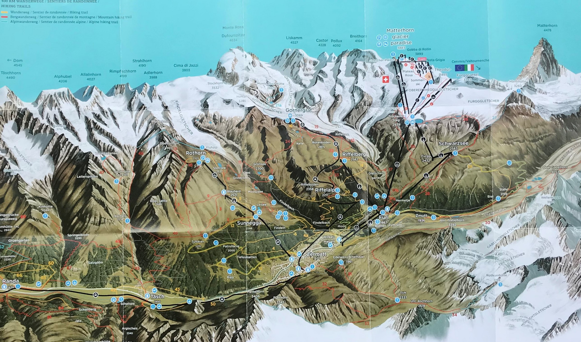 Zermatt map summer | Photo