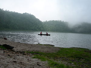 Kids playing on the lake