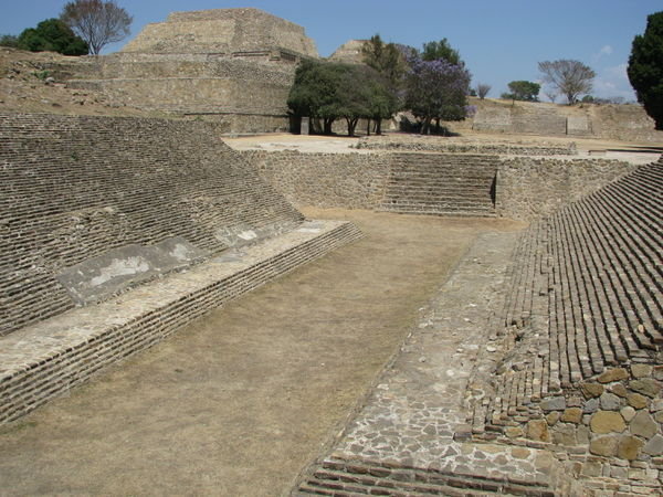 the ball court at Monte Alban